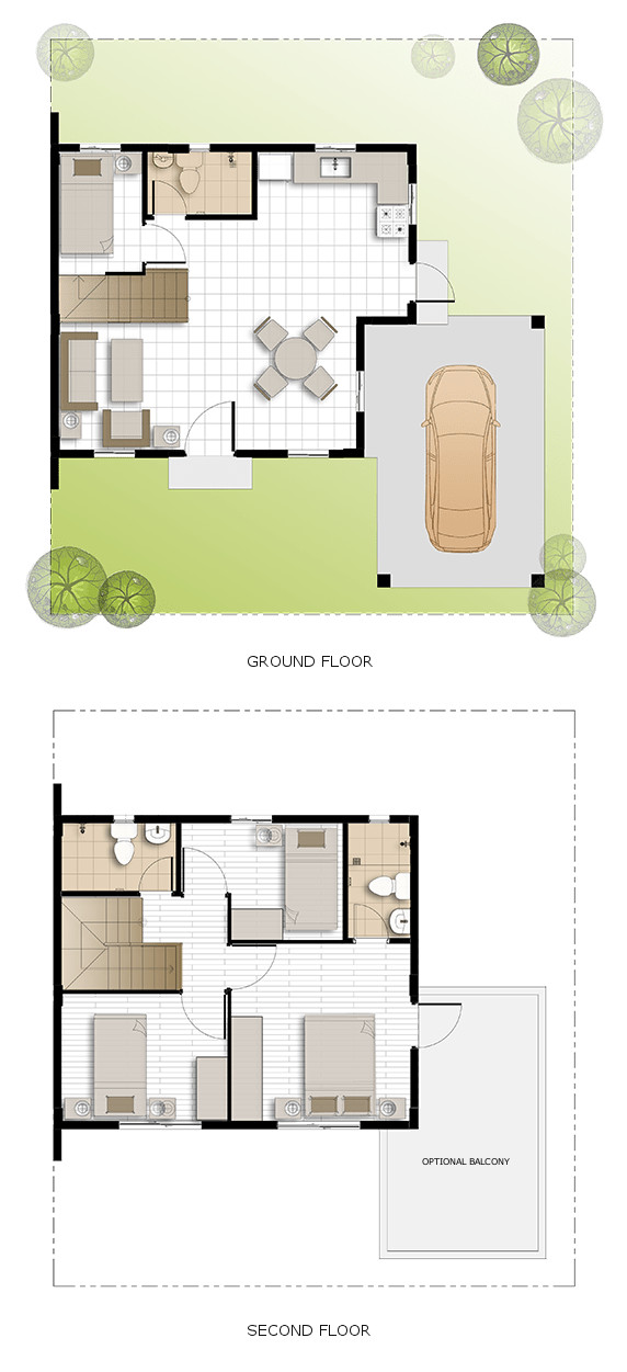 Dani Floor Plan House and Lot in Daang Hari