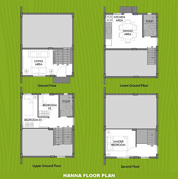 Hanna Floor Plan House and Lot in Daang Hari