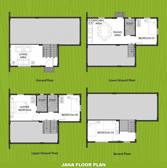 Janna Floor Plan House and Lot in Daang Hari